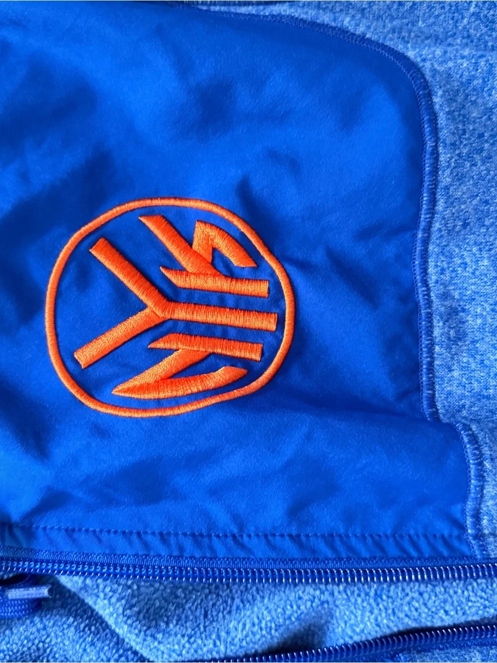 Adidas New York Knicks Blue & Orange Zip-Up Track Jacket